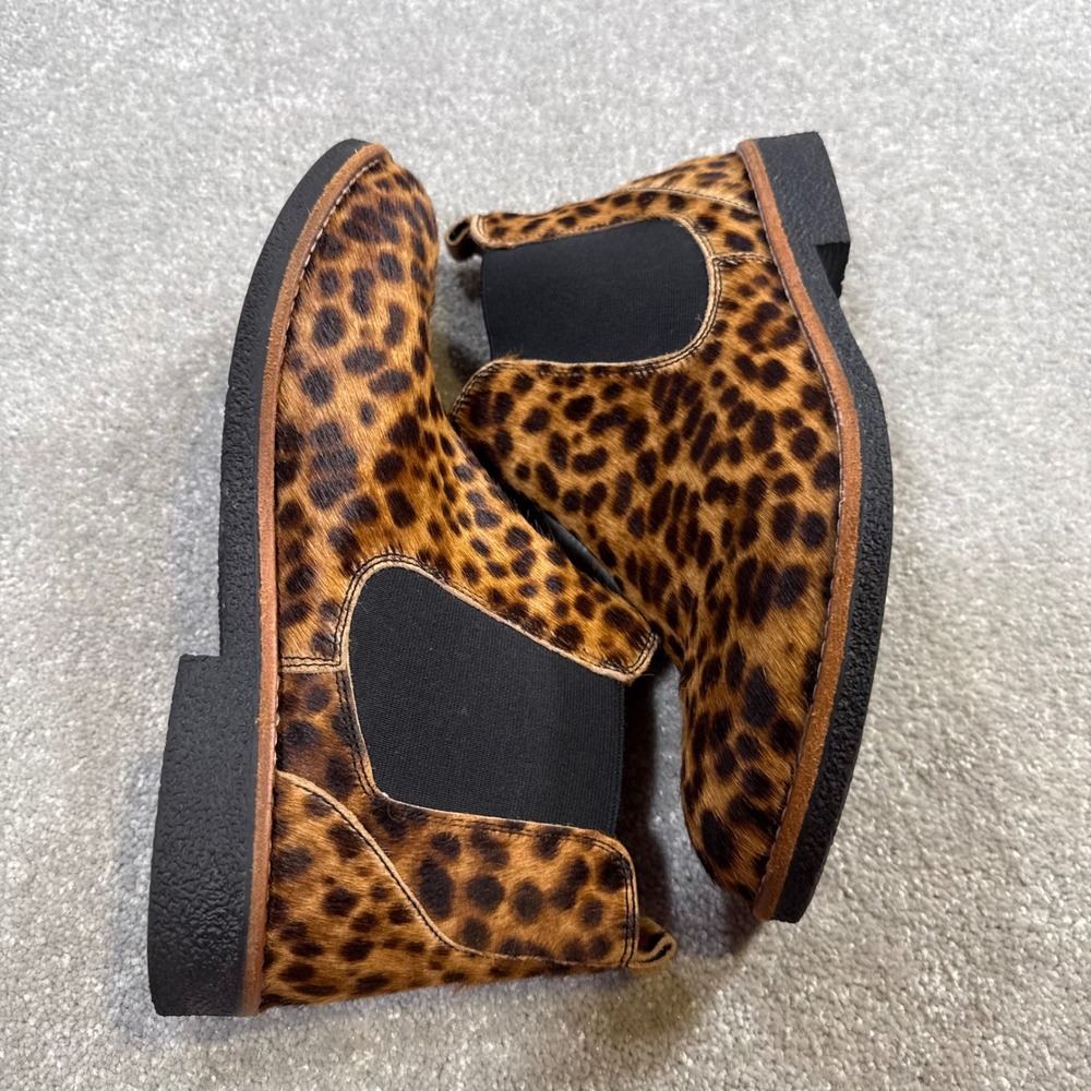 Boden Oakington Leopard Print Calf Hair Chelsea Boots Ankle EU39 US8 Mob Wife - Picture 5 of 14